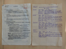 LOT DE 2 EMPLOIS DU TEMPS SEMAINE 7 E RTA DECEMBRE 1947 - Documents