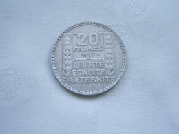 PIECE  20 FRANCS EN ARGENT TURIN 1937 - 20 Francs