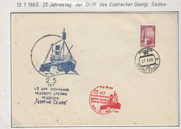 Russia 25J Der Drift Des Eisbrecher Georgi Sedow Ca Archangelsk 13.1.1965 (RR157A) - Eventi E Commemorazioni