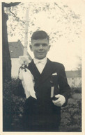 Communion / Konfirmation Vintage Photo Postcard Book Candle 1954 - Communion