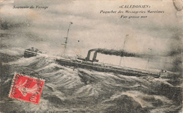 Paquebot - Calédonien - Paquebot Des Massageries Maritimes - Timbre FR Oblitéré à Fremantle - Carte Postale Ancienne - Steamers