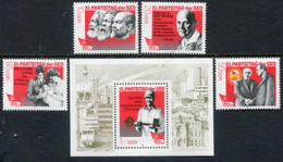 DDR 1986 Socialist Unity Party Day Set And Block. MNH / **.  Michel 3009-12, Block 83 - Neufs