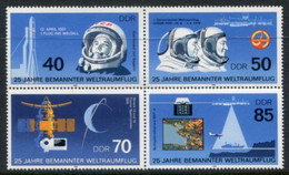 DDR 1986 Manned Space Flight Anniversary. MNH / **.  Michel 3005-08 - Neufs