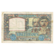 France, 20 Francs, Science Et Travail, 1941, V.6362711, TTB, Fayette:12.19 - 20 F 1939-1942 ''Science Et Travail''