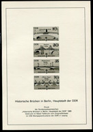 DDR 1985 HistoricWater.Ber;in Bridges Official Black Print;  As Michel 2972-75 - Neufs