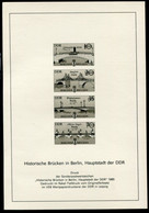 DDR 1985 HistoricWater.Ber;in Bridges Official Black Print;  As Michel 2972-75 - Unused Stamps