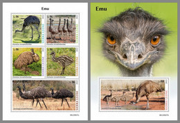 SIERRA LEONE 2022 MNH Emu Emeu M/S+S/S - OFFICIAL ISSUE - DHQ2310 - Struzzi