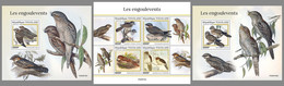 TOGO 2022 MNH Nightjars Nachtschwalben Engoulevents M/S+2S/S - OFFICIAL ISSUE - DHQ2310 - Hirondelles