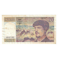 France, 20 Francs, Debussy, 1983, C.011, TTB, Fayette:66.4, KM:151a - 20 F 1980-1997 ''Debussy''