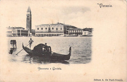ITALIE - Venezia - Panorama E Gondola - Editore : A. De Paoli - Carte Postale Ancienne - Autres & Non Classés