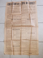 Affiche 1917 CIRCULATION Dans La ZONE DES ARMEES - Ligne De Démarcation - Zones Réservées - Général R.NIVELLE - Documents
