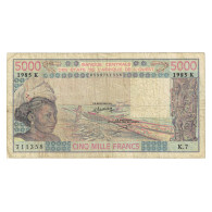 Billet, Communauté économique Des États De L'Afrique De L'Ouest, 5000 Francs - Sénégal