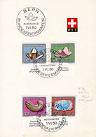 Schweiz Suisse 1960: Pro Patria Zu WII 96-99 Mi 714-717 Yv 661-664 + TAB Français PTT-Folder O BERN 1.VI.60 (SBK 42.000 - Minéraux