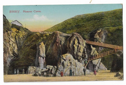 Postcard, Jersey, Plemont Caves, People, House, Landscape. - Plemont