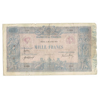 France, 1000 Francs, Bleu Et Rose, 1914, L.894, TB, Fayette:36.28, KM:67g - 1 000 F 1889-1926 ''Bleu Et Rose''