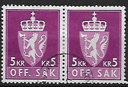 NORVEGE:Timbre De Service: De 1955/76    N°89(dble)  Année:1955/76 - Dienstmarken