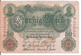 ALLEMAGNE 50 MARK 1910 VF P 41 - 50 Mark