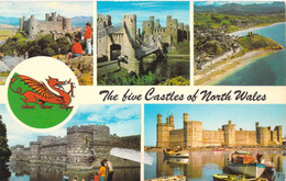 Pays De Galles - The Five Castles Of North Wales - Carte Postale Ancienne - Sonstige & Ohne Zuordnung