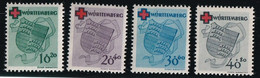 Allemagne Z.O.F. Wurtemberg N°38/41 - Neuf * Avec Charnière - TB - Wurtemberg