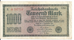 ALLEMAGNE 1000 MARK 1922 VF P 76 - 1000 Mark