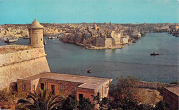 Malte - The Grand Harbour With The Old Fortified City Of Senglea - Carte Postale Ancienne - Malta