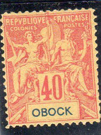 Obock: Année 1892  N°41  Neuf Sans Gomme - Oblitérés