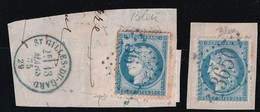 France N°60 - Oblitéré GC Bleu 3650 St Gilles Du Gard - TB - 1871-1875 Cérès