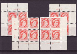 7891) Canada QE II Wilding Block Mint  Light Hinge Plate 1 - Plaatnummers & Bladboorden