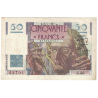 France, 50 Francs, Le Verrier, 1947, K.53, TTB+, Fayette:20.7, KM:127b - 50 F 1946-1951 ''Le Verrier''