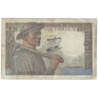 France, 10 Francs, Mineur, 1944, P.78, TB+, Fayette:8.11, KM:99c - 10 F 1941-1949 ''Mineur''