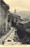 FRANCE - 26 - MONTBRUN LES BAINS - Vieille Rue Et L'église - Carte Postale Ancienne - Other & Unclassified