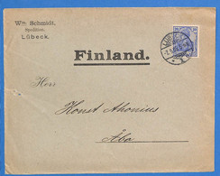 Allemagne Reich 1905 Lettre De Lubeck Aux Finland (G15906) - Covers & Documents