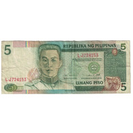 Billet, Philippines, 5 Piso, Undated (1995), KM:180, TB+ - Philippines