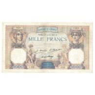 France, 1000 Francs, Cérès Et Mercure, 1927, C.370, TTB, Fayette:37.1, KM:79a - 1 000 F 1927-1940 ''Cérès Et Mercure''