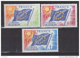 EUROPA CEPT-Mitläufer: Frankreich Eurpoarat Dienstmarken 16-18, Postfrisch **, 1975 - 1975