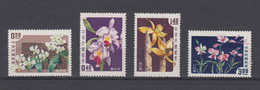 China Taiwan 1958 Orchids Flowes Stamp Set,Scott# 1189-1192, MH,OG,VF - Unused Stamps