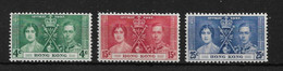 HONG KONG 1937 CORONATION SET MOUNTED MINT Cat £20 - Ongebruikt