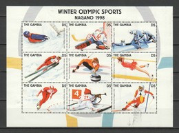 Gambia 1997 Kleinbogen Mi 2862-2870 MNH WINTER OLYMPICS NAGANO - Winter 1998: Nagano