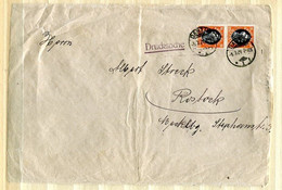 Germany 1921 Danzig Commercial Cover To Restock Pair 14739 - Brieven En Documenten