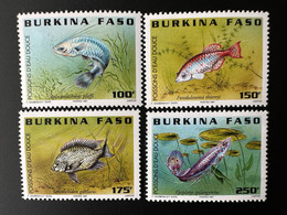 Burkina Faso 1997 Mi. 1462 - 1465 Poissons D'eau Douce Fishes Fische Faune Marine Fauna - Vissen