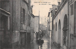 Melun           77          Inondations 1910.  Rue Du Lin   N° 14       (voir Scan) - Melun