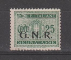 R.S.I.:  1944  TASSE  G.N.R. -  25 C. VERDE  N. -  SASS. 50 - Segnatasse