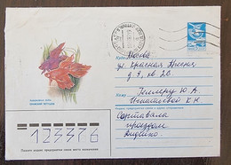 RUSSIE Poissons, Poisson, Fish, Pescado, Poissons Exotiques Entier Postal Ayant Circulé Et Emis En 1987 - Vissen