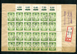 Germany 1937 Danzig Register Cover To Neusalz/Oder  8/7 Overprint  24 Stamps 14743 - Covers & Documents