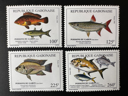 Gabon Gabun 1999 Mi. 1480-1483 Poissons Fische Fishes Faune Fauna RARE ! - Peces