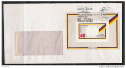 CA651- COVERAUCTION!!! - GERMANY - 1974- S/S ON COVER CIRCULATED - 25 YEARS OF GERMANY REPUBLIC - Enveloppes