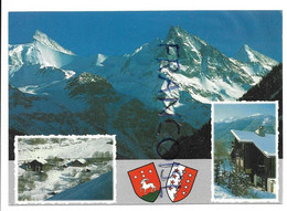 Valais. Ayer. Le Val D'Uccle. Carte Mosaïque, Armoiries. - Ayer