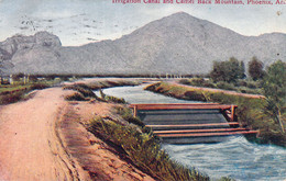 USA - ARIZONA - Phoenix - Irrigation Canal And Camel Back Mountain - Carte Postale Ancienne - Phoenix