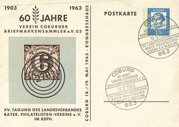 1903 -1963 - 60 JAHRE VEREIN COBURGER COBURG 18/5/1963 - Postales Privados - Usados