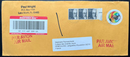 SP ENVELOPPE RECOMMANDEE / REGISTRED COVER / 2018 / USA JOHN BASSETT MOORE / LAKE WORTH - Covers & Documents